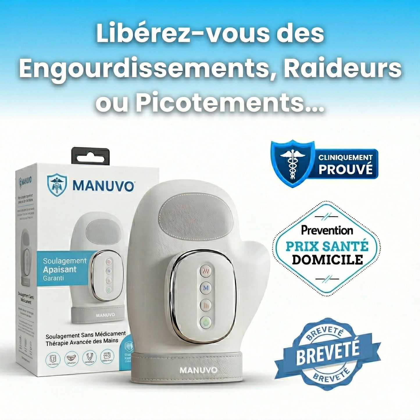 Manuvo™ | Masseur de mains électrique